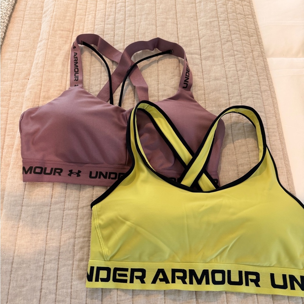 Under Armour Sports Bra Duo - Mauve and Lime
